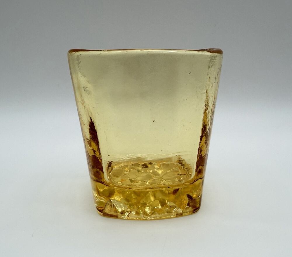 Fire and Light CITRUS On The Rocks Drinking Tumbler 3.5” Recycled Glass Barware